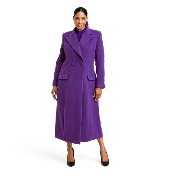 NWT Sergio Hudson x Target Purple Tailored Long Overcoat - Picture 2 of 7